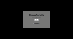 Desktop Screenshot of gillespiesfinespirits.com